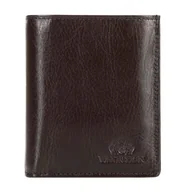 Portfele - Mały portfel męski ze skóry naturalnej brązowy - miniaturka - grafika 1