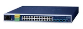 Switche - PLANET IP30 19 Rack Mountable Industrial L2/L4 24-Port 10/100/1000T + 4-Port 10G SFP+ Managed Switch Zarządzany L2/L4 Gigabit Ethernet (10/100/1000) 1U Niebieski - miniaturka - grafika 1