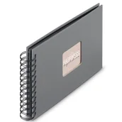 Albumy fotograficzne - Album HAMA Fine Art 9839 Czarne kartki Szary (50 stron) - miniaturka - grafika 1