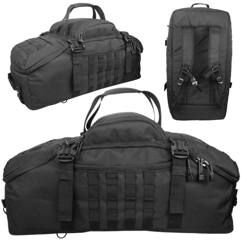 Torba Wojskowa Podróżna Poligonowa Turystyczna Militarna Na Ramię Plecak Czarny