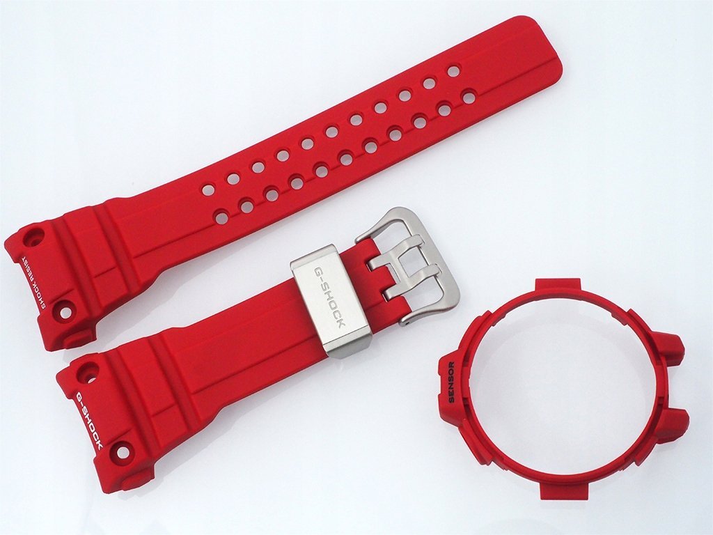 Komplet Casio pasek i bezel GWN-1000RD-4 GWN-1000 czerwony oryginał