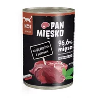 Mokra karma dla kotów - Pan Mięsko Karma mokra dla kota Wieprzowina z jeleniem 400 g - miniaturka - grafika 1