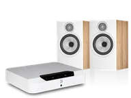 Zestawy stereo - Bluesound POWERNODE EDGE (biały) + 606 S3 (dąb) - miniaturka - grafika 1