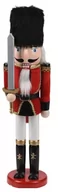 Ozdoby bożonarodzeniowe - Dziadek do orzechów 38 cm czerwony z puchatą czapką - miniaturka - grafika 1