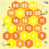 Maty edukacyjne - Mata Animacyjna GRA LICZBY pszczółki 100 cm - miniaturka - grafika 1