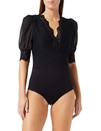 Koszulki i topy damskie - Morgan Damska koszulka Body Dentelle 222-danai T-shirt, czarna, XS - miniaturka - grafika 1