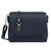 Torebki damskie - Torebka Skórzana Vera Pelle Camere Granatowa - miniaturka - grafika 1