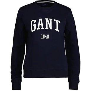 GANT Damska bluza z logo C, dekolt w serek, Evening Blue, standardowa, niebieski (Evening Blue), XS - Bluzy damskie - miniaturka - grafika 1