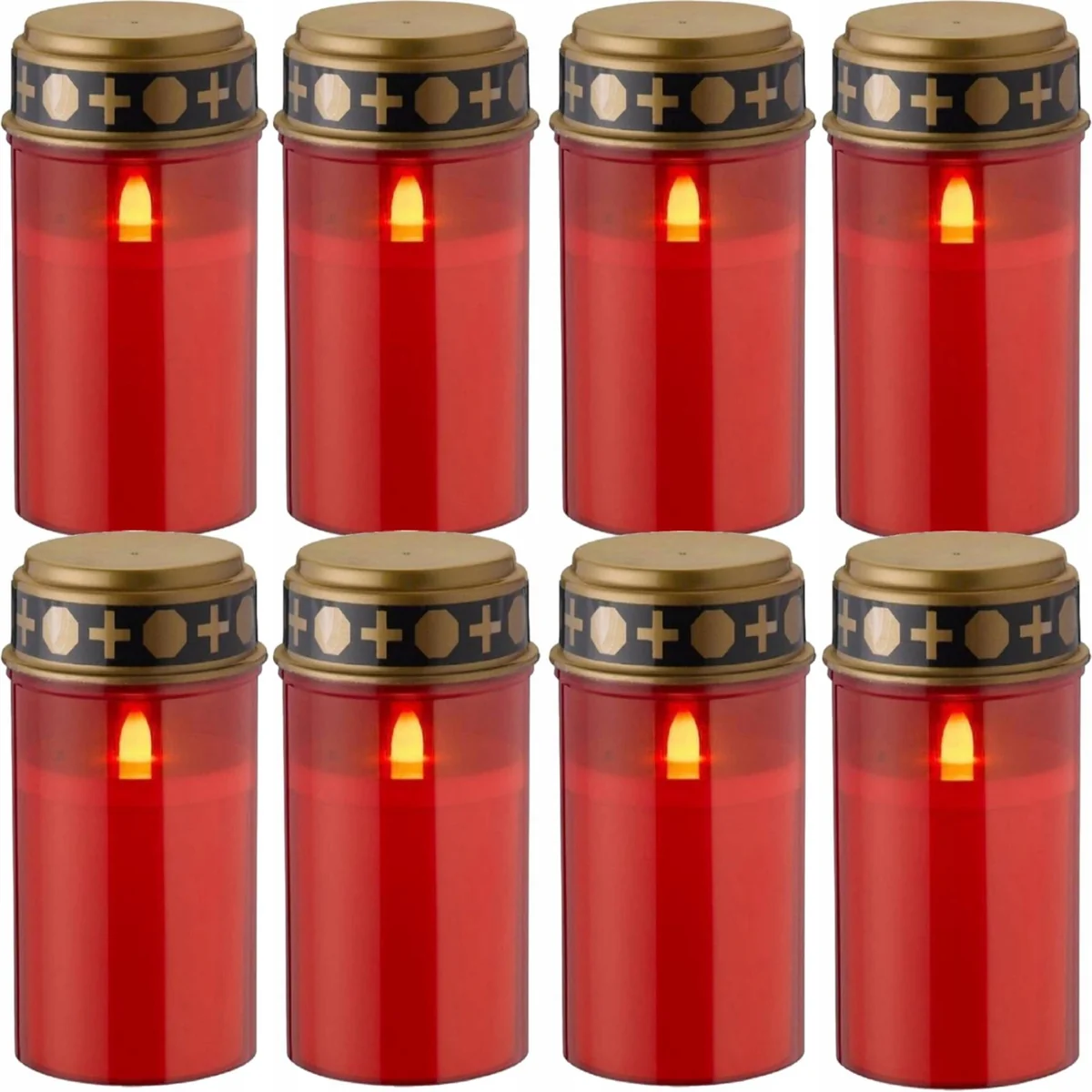 8 x Znicz LED Wieczna Świeczka Świeca Święto Zmarłych Cmentarz groby