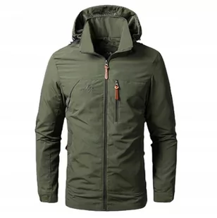 KURTKA MĘSKA PRZECIWDESCZOWA Softshell KHAKI Wodoodporna WIATRÓWKA roz. L - Kurtki męskie - miniaturka - grafika 1