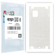 Szkła hartowane na telefon - Folia naklejka skórka strukturalna na TYŁ+BOKI do Samsung Galaxy Note 10 Lite -  Tkanina Biała - apgo SKINS - miniaturka - grafika 1