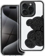 Etui i futerały do telefonów - OEM Futerał TEDDY BEAR do IPHONE 7 / 8 / SE 2020 / SE 2022 czarny - miniaturka - grafika 1