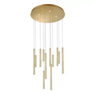 Metalowa lampa wisząca ILIOS AZ5745 Azzardo LED 64W 3000K tuby złoty - Lampy sufitowe - miniaturka - grafika 1