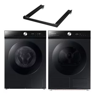 Pralka Pralka SAMSUNG BESPOKE AI WW11DB8B95GB QuickDrive 11kg 1400 obr + Suszarka SAMSUNG BESPOKE DV90BB9445GB + Łącznik SAMSUNG SKK-SSV Czarny - Pralki - miniaturka - grafika 1