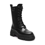 Botki damskie - Guess Skórzane botki ANITA - miniaturka - grafika 1