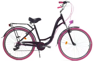 Dallas Bike City Alu 7Spd 28 cali Czarno-różowy - Rowery - miniaturka - grafika 1