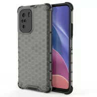 Etui i futerały do telefonów - Honeycomb etui pancerny pokrowiec z żelową ramką Xiaomi Redmi K40 Pro+ / K40 Pro / K40 / Poco F3 czarny - miniaturka - grafika 1