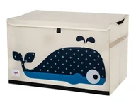 Pojemniki łazienkowe - 3 Sprouts 3 SPROUTS Zamykany kuferek na zabawki Whale - miniaturka - grafika 1