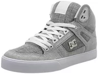 Koszulki męskie - DC Shoes Męskie buty do jazdy na deskorolce Pure High-top Wc Tx Se, czerwony - Szary Grey White - 46 EU - miniaturka - grafika 1
