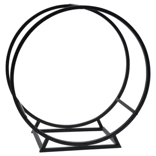 ProGarden Stojak na drewno, okrągły, 50x25x51,5 cm, czarny - Wózki magazynowe - miniaturka - grafika 1