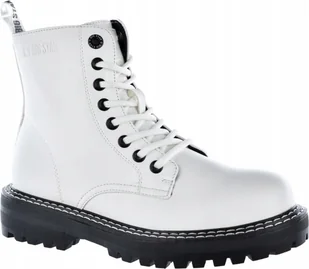 BUTY damskie BIG STAR KK274539 trapery botki zimowe workery białe modne 38 biały r.38 - Botki damskie - miniaturka - grafika 1