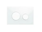 Przyciski spłukujące - TECE przycisk spłukujący loop, szkło białe, przyciski białe - miniaturka - grafika 1