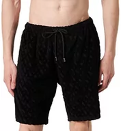 Kąpielówki męskie - BOSS Męskie szorty kąpielowe Terry Swim, czarne 1, XL, czarny (Black1), XL - miniaturka - grafika 1