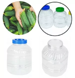 Słoik Pet 5 L Plastikowy Pojemnik Kiszenie Ogórki - Pojemniki kuchenne - miniaturka - grafika 1