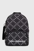 Plecaki - Karl Lagerfeld plecak damski kolor czarny duży wzorzysty - miniaturka - grafika 1