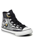 Buty dla chłopców - Converse Buty chłopięce szary Chuck - 27 372729C_WHITE/BLACK/GOLD-27 - miniaturka - grafika 1