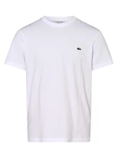 Lacoste T-shirt męski Mężczyźni Dżersej biały jednolity, 6 - Koszulki męskie - miniaturka - grafika 1