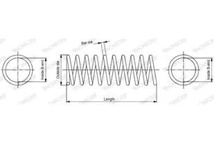 Monroe Sprężyna zawieszenia SP0420 - Sprężyny zawieszenia - miniaturka - grafika 1