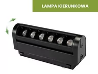 Akcesoria do oświetlenia - Lampa LED liniowa kierunkowa do szyny magnetycznej SLIM 6W/3000K czarna - miniaturka - grafika 1
