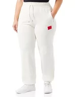 Spodnie damskie - BOSS Damskie spodnie z aksamitu, Open White110, XXL - miniaturka - grafika 1