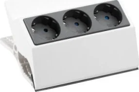 Listwa zasilająca Bachmann BACHMANN PEGGY gniazdo zacisk 3x styk uziemiony, biały, 3 m - Listwy zasilające - miniaturka - grafika 1