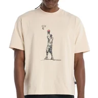 Koszulki męskie - Koszulka męska New Balance MT53611BIS - beżowa - miniaturka - grafika 1