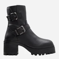 Botki damskie - Botki damskie na obcasie ALDO 13672162-009 38 (7.5US) 24.3 cm Czarne (57005708820). Botki damskie - miniaturka - grafika 1