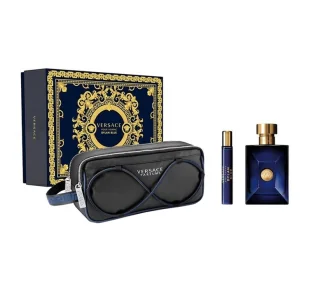 Versace Pour Homme Dylan Blue, zestaw kosmetyków, 2 szt. + kosmetyczka - Zestawy perfum męskich - miniaturka - grafika 1