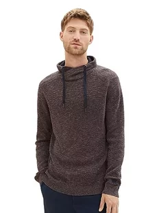 TOM TAILOR sweter męski, 32729 - bordowy granatowy Twotone Grindle, XL - Swetry męskie - miniaturka - grafika 1