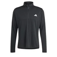Bluzy męskie - adidas Męska bluza z zamkiem 1/4, S, czarna, Czarny, S - miniaturka - grafika 1