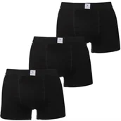 Majtki męskie - Majtki bokserki męskie bawełniane dopasowane czarne 3-pak L - miniaturka - grafika 1