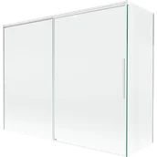 Parawany nawannowe - Mexen Rox parawan nawannowy 2-skrzydłowy rozsuwany 190 + 80 x 150 cm, transparent, biały - 8C9-190-080-20-00 - miniaturka - grafika 1