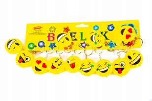 BRELOK ŚWIECĄCY EMOTKI BUŹKI ZESTAW 12szt - Breloki - miniaturka - grafika 1