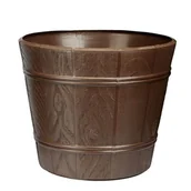 Donice - Doniczka drewnopodobna 42 cm brąz - miniaturka - grafika 1