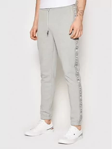 Tommy Hilfiger Spodnie dresowe Branded Tape MW0MW20315 Szary Regular Fit - Spodnie sportowe męskie - miniaturka - grafika 1