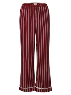 Tommy Hilfiger Damskie spodnie od piżamy Kobiety wiskoza czerwony w paski, S/M - Spodnie damskie - miniaturka - grafika 1