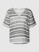 Bluzki damskie - Only czarno biała wzorzysta bluzka S - ONLY - miniaturka - grafika 1