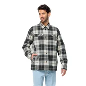 Koszule męskie - Męska koszula flanelowa Jack Wolfskin VAN VIEW SHIRT M cotton white 41 - S - miniaturka - grafika 1