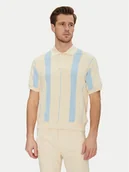 Koszulki męskie - Blend Polo 20717954 Beżowy Regular Fit - miniaturka - grafika 1