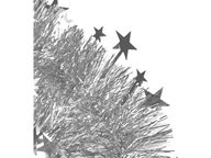 Oświetlenie świąteczne - Łańcuch z gwiazdkami srebrny - 200 cm - 1 szt. - miniaturka - grafika 1
